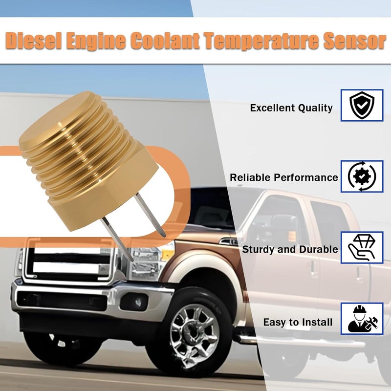 zyamstr Diesel Engine Coolant Temperature Sensor Fit for Ford 7.3L IDI F150/F250/F350/E150/E250/E350/E450 1983-1994,Fuel Injection Temperature Switch Replace for E8TZ-9E939-A, E8TZ9E939A, 1803082C2 - Image 5